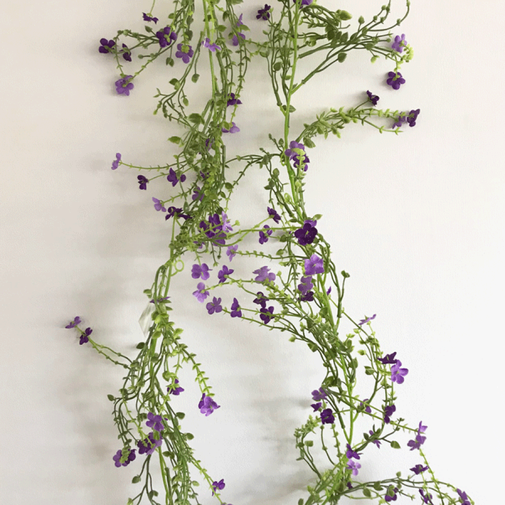 Artificial Wild Flowers Garland Purple Artificial Flowers